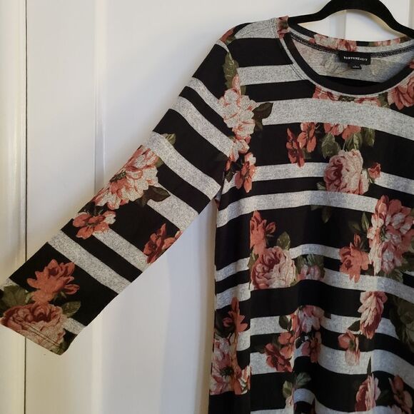 Fortune+Ivy Fit and Flare Knee length 3/4 Sleeve Sweater Dress size Large - Picture 5 of 8